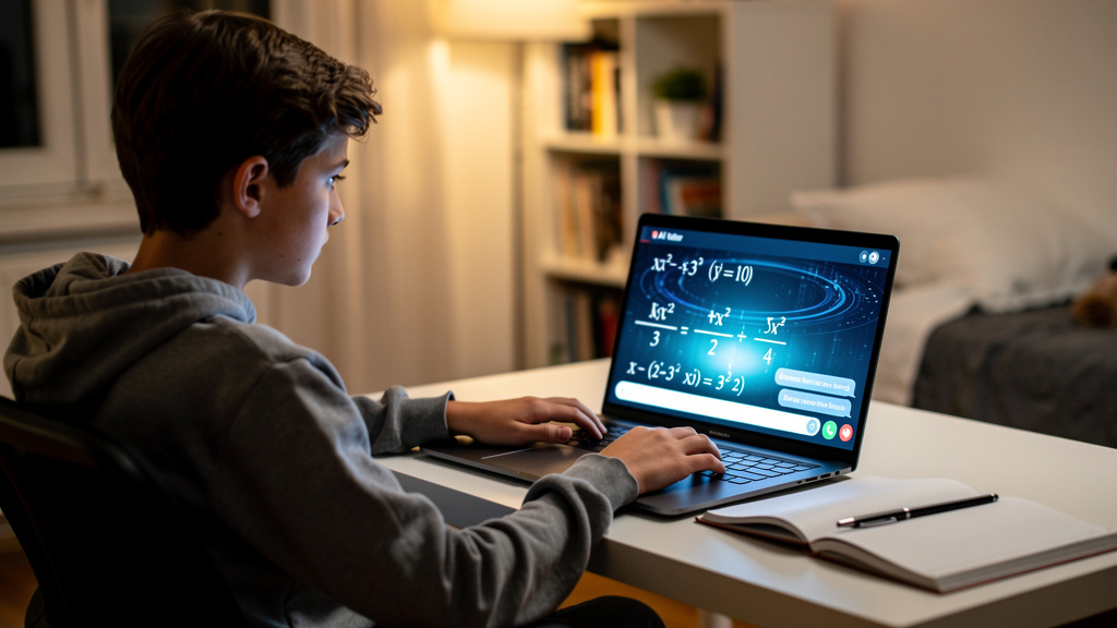 Student using AI tutor