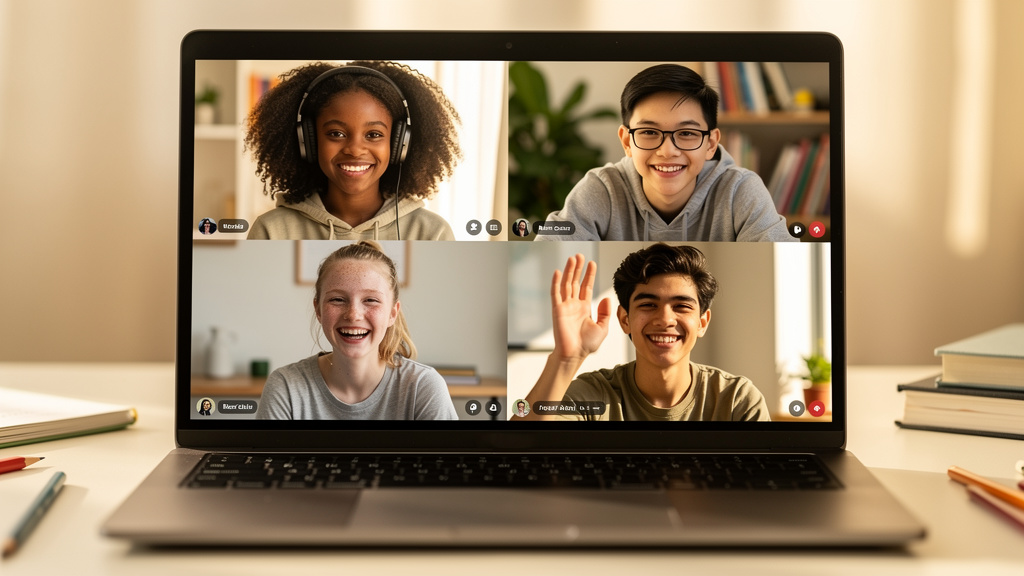 A small Richmond class on a live video call